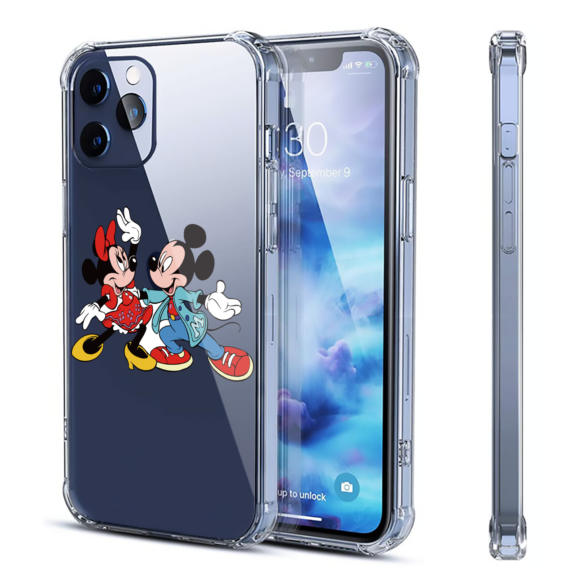 ミッキーマウス Mickey Mouse 【iPhone 12シリーズ対応】透明スマホケース（クリアソフトケース）